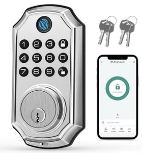 Keyless Entry Türschloss, Smart Lock für Haustürtastatur Fingerabdruck Türschloss - Bild 1 von 7