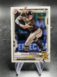 Jackson Merrill 2021 1st Bowman Prospect #BD-119 San Diego Padres - Imagen 1 de 2