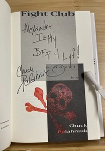 SIGNED! Fight Club - Chuck Palahniuk (Hardcover) First Edition/9th, Unique Stamp - Picture 1 of 19