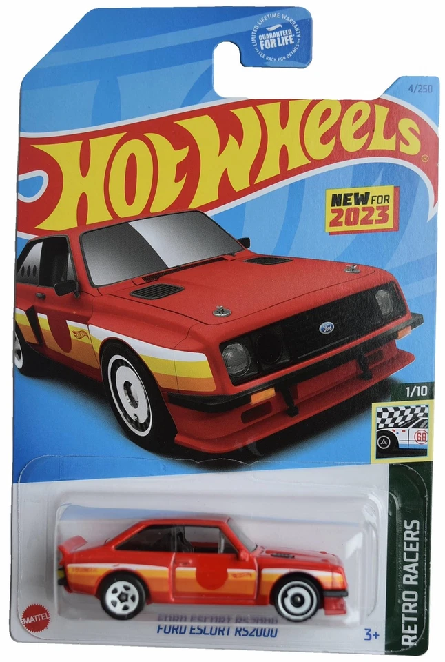 Hot Wheels Ford Escort RS2000, Retro Racers 1/10 [red] 4/250 - Image 1 of 1