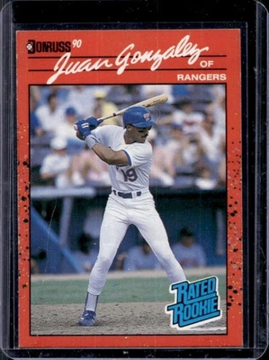 1990 Donruss Juan Gonzalez Rated Rookie #33 Rangers - Image 1 of 2