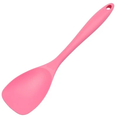 Pink Silicone Food Spatula 11.5 Inch Heat Resistant BPA Free Dishwasher Safe - Image 1 of 3