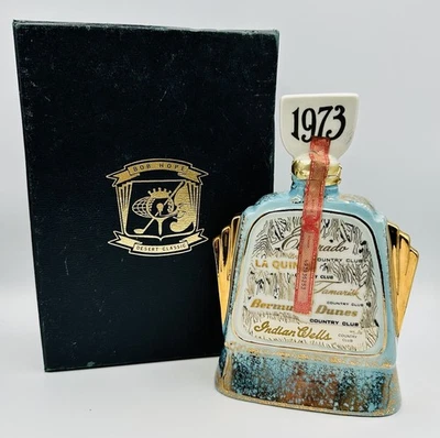 Bob Hope 14th Desert Classic Golf EMPTY Jim Beam Decanter 1973 Original Box - Image 1 of 4