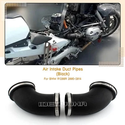 Tubos de conducto de admisión de aire negros para motocicleta BMW R1200R 2006-2014 R1200RT 2005-09 Foto 1 de 4