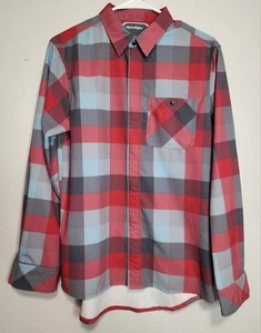 Troy Lee Designs Shirt Mens Small Red Plaid Hybrid Grind Flannel Snap - Picture 1 of 13