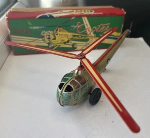 Alps Shoji Japan Tinplate Frizione Motore Sparking 'Copter (Sikorsky H-5) S-214 - Foto 1 di 24