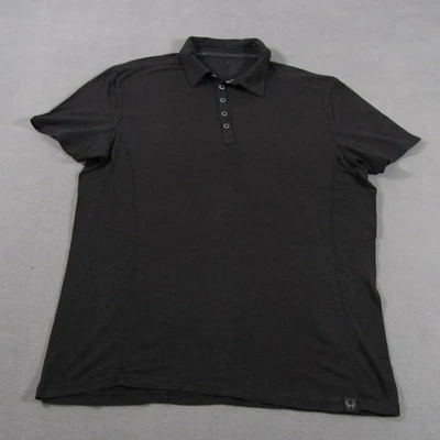 Hylete Icon Polo Shirt Mens Extra Large Short Sleeve Black Activewear Gym Yoga - Image 1 of 4