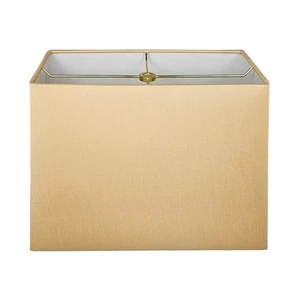 , Inc. Rectangle Hardback Lamp Shade, HB-613-12AGL, Antique Gold, (5 x 10) x ... - Picture 1 of 8