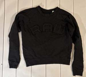 GStar Raw Black Sweatshirt Women’s Size Small - Picture 1 of 6
