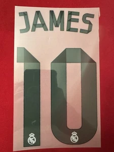 SPORTING ID #10 JAMES 2014/15 REALMADRID NAME & NUMBER SET FOR YOUTH HOME JERSEY - Picture 1 of 2