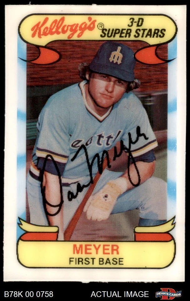 1978 Kellogg's #12 Dan Meyer Mariners 8 - NM/MT - Image 1 of 1