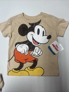 NEW Size 3T MICKY MOUSE T-Shirt Disney Junior Beige UNISEX - Picture 1 of 1