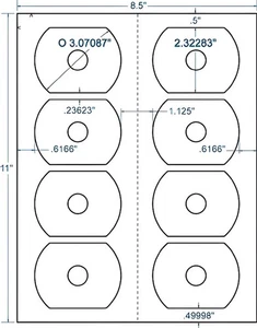 Compulabel 312682 Visitenkarte CD Etiketten (100 weiße Blatt 800 CD Etiketten) - Bild 1 von 1