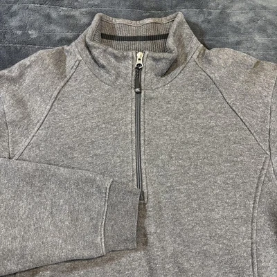 Cutter & Buck Men’s M Heather Gray Fleece Quarter Zip Pullover Golf Sweatshirt - Image 1 of 4