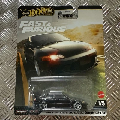 Hot Wheels Premium 1993 Honda Civic Coupe Fast & Furious 1:64 Mattel - Image 1 of 3