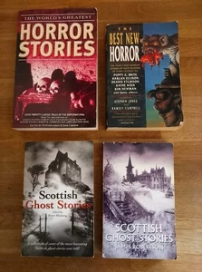 BOOK - Bundle Of X4 Collected Horror Anthologies Ghosts Supernatural Paperbacks - Imagen 1 de 2