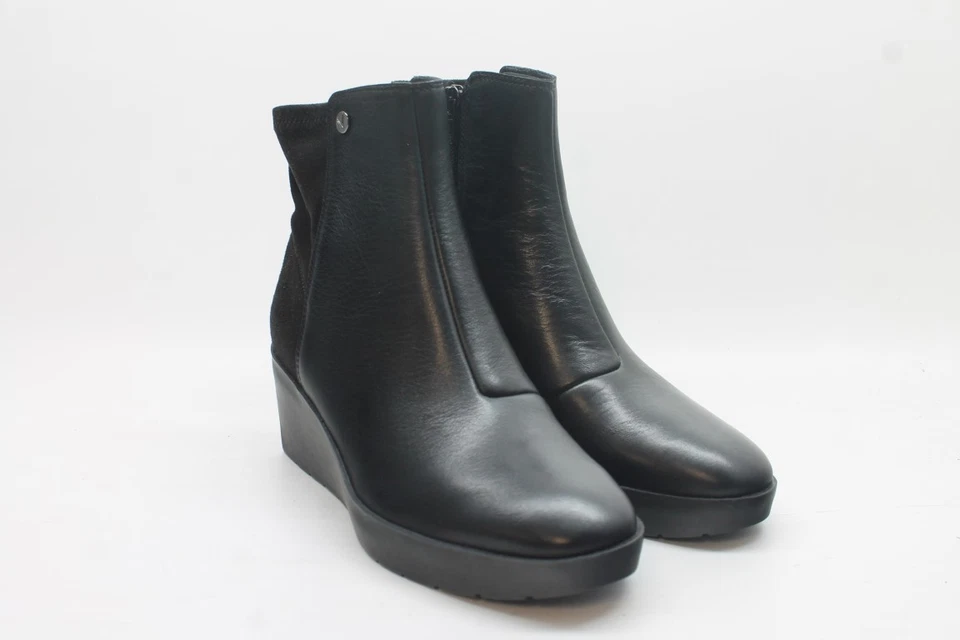 Botines de cuña Vionic Skylar para mujer negros napa FS 6M Foto 1 de 4