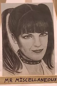Carta schizzo ACEO originale di L Neuman - NCIS - Abby Sciuto - Pauley Perrette - Foto 1 di 2
