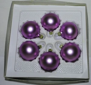 Joyería antigua del árbol de Navidad de vidrio, 5 bolas color lima mate 5 cm - Imagen 1 de 1