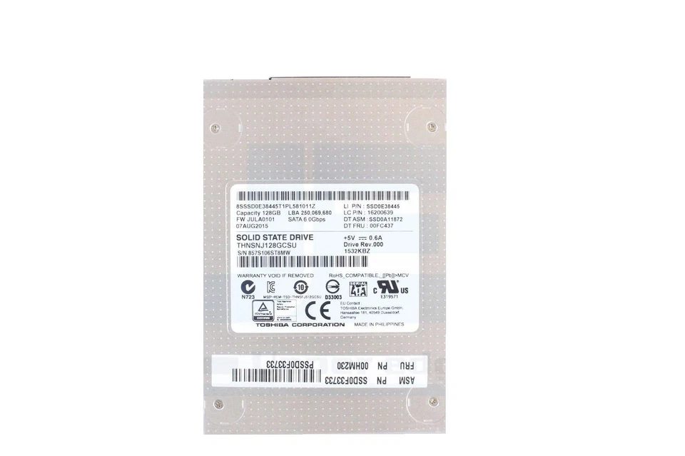 New Genuine Lenovo Thinkpad 11e Chromebook 2.5" 128GB SATA SSD Drive 00HM230 - Image 1 of 1