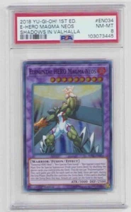 E-HERO MAGMA NEOS  1ST ED. YUGIOH HOLO SHADOWS IN VALHALLA EN034 NM-MT 8 2018 - Picture 1 of 2