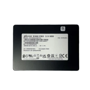Micron 5300 PRO 2.5 SSD 480 GB SATA 6Gb/s 5V 1.7A MTFDDAK480TDS-1AW1ZABYY (1418) - Picture 1 of 2