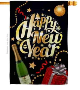 "Happy New Year" Party Flag - Picture 1 of 1