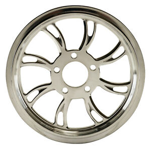 Ultima Polished Vortex Pulley 1.5" Wide, 65T Harley Custom 99'-Earlier/00'-Later