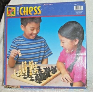 (X34) Pavilion -1999 Solid Wood Chess Game Set 1999 Hand-Carved Chess parts - Picture 1 of 5