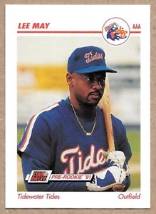 1991 Line Drive AAA #562 Lee May Tidewater Tides
