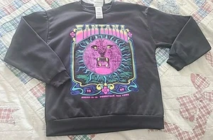 Carlos Santana Hombre Negro Santana Woodstock 69 Gráfico Pullover Sudadera XS - Imagen 1 de 6