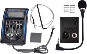 Guitar Equalizer 5 Bands Preamp with LCD Display - Digital Pickup Tuner for Acou - Picture 1 of 9