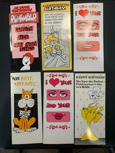 6 Unused adult humor vintage greeting cards 1979 - Picture 1 of 2