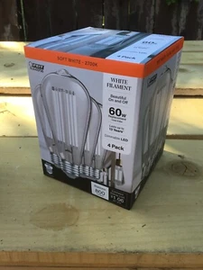 Feit Electric White Filament LED dimmable light bulbs, Soft White 2700K, 4 pack - Picture 1 of 3