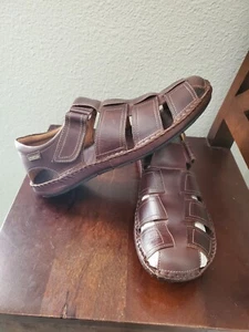 NWB Pikolinos Men's Farifa Fishermans Sandals Bown Leather Size: 12 U.S Men's - Picture 1 of 8