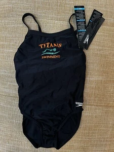 Speedo Girls Race Endurance+ Flyback Training One Piece Swimsuit, Black, 10/26 - Picture 1 of 3