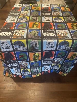 Edredón Doble Reversible Vintage Años 80 Star Wars Empire Strikes Back 62 X 85 Foto 1 de 4