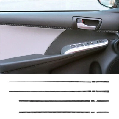 12Pcs Carbon Fiber Interior Door Panel Cover Trim Strip For Toyota Camry 2012-14 - image 1 of 4