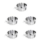 5 Pack Hanging Pet Bowl Stainless Steel Wear-resistant Puppy