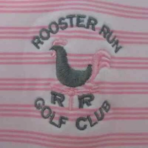 adidas Golf Mens S/S "Rooster Run Golf Club" Pink Stretch Polo Shirt NWOT- Large - Picture 1 of 3