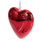  Pendentif décoration boule disco en forme de cœur suspendu vitrine miroir amour