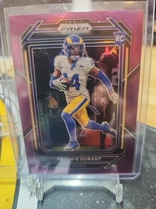  2022 PANINI PRIZM DECOBIE DURANT RC PURPLE REFRACTOR 30/125 LOS ANGELES RAMS - Picture 1 of 3