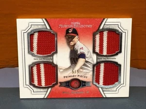 2012 Topps Museum Collection Phil Niekro Quad Indian’s Patches #’d 5 - Picture 1 of 3