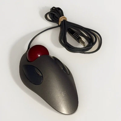 Logitech T-BC21 Optical Trackman Marble Mouse USB Wired Tested Works Great - Image 1 of 4