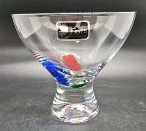 Tara Glassworks Art Glass pedestal Bowl Candle holder - Picture 1 of 5