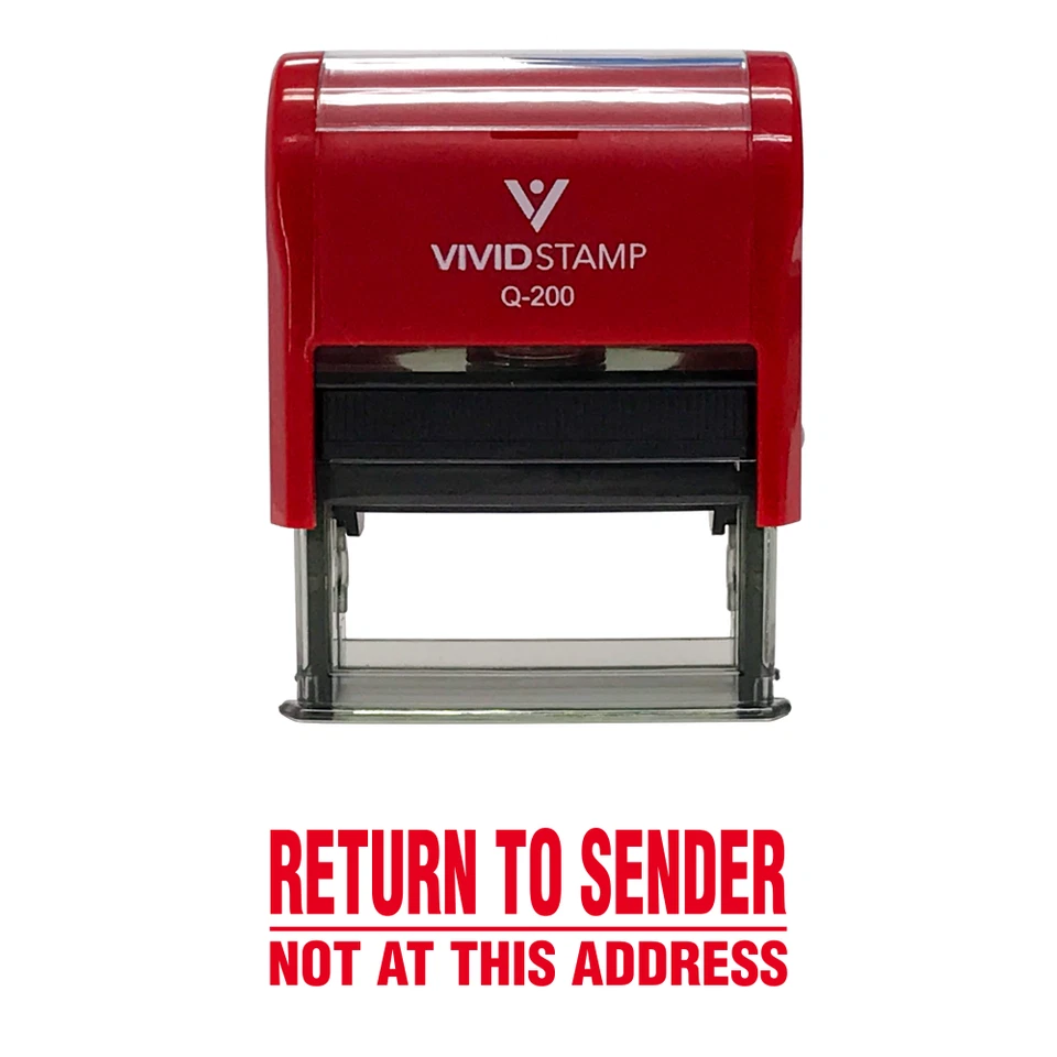 Return To Sender Not At This Address Self Inking Rubber Stamp - Image 1 of 1