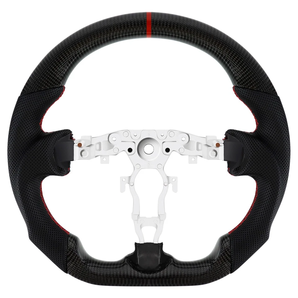 LOSCHEN Real Carbon Fiber Steering Wheel For Nissan 370Z Z34 2008 - 2019 - Image 1 of 4