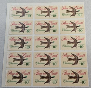 US Stamp Sc 1552 10c Peace on Earth Pre Cancel. Block of 15 (504U45) - Picture 1 of 1