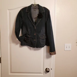 Style & Co Jean Jacket Embellished - Picture 1 of 10