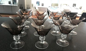15 GORGEOUS Pale Amethyst Crystal Wine - Sherbet Stemmed Glasses - Picture 1 of 4